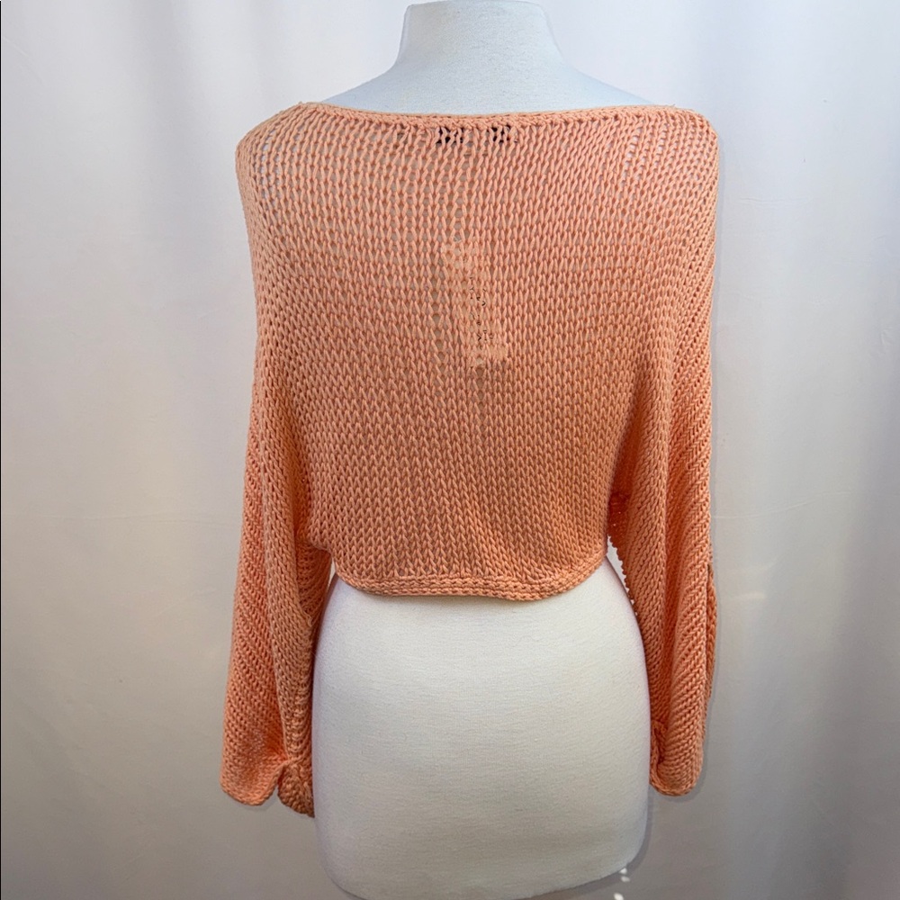 Simply Noelle Peach Sweater Crop Cardigan, Small, NWOT - Picture 2 of 9